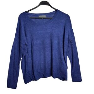Sunday in Brooklyn Anthropologie Knit Sweater Top Blue Crew Neck Long Sleeve S